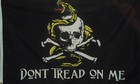 Don t Tread On Me Skull   Bones Pirate Flag 3  X 5  Polyester - Snake