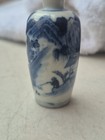 Highest Quality  Chinese  Early 19th  Century Blue And Whitee Snuff   Bottle