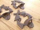 3 Crossed Guns Bottle Opener Rustic Cast Iron Wall Mount Western Antique Style