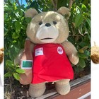 48cm Movie Style Teddy Bear Plush Doll Soft Stuffed Animal Apron Outfit Gift Toy