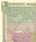 Historic City Map - Philadelphia Pennsylvania - Colton 1855 - 23 X 27 19
