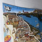 Used Caricature Cancun Vintage Souvenir Map Horizontal Poster Cartoon 1990