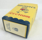 Nos Unused Brown s Ice Cream Boy Pint Wax Cardboard Box Pack Ogden Utah 4 5x3x2 