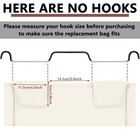 3 Pcs Laundry Sorter Bags Hamper Cart Removable Laundry Storage Organizer Bag   