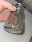 Nice Rare Clear Glass Liquid Half Pint 8 Oz Cream Milk Bottle Reusable Delivery