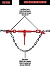 G80 Ratchet Load Binder Set 1 4   5 16     Chains    12   ft    7300   lb    Breaking   strength