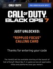 Call Of Duty Black Ops 7 Rippled Focus Animated Calling Card  Rare And Exclusive