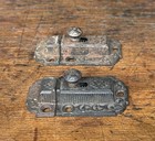 2113   two Matching Antique Cast Iron Late 1800s Victorian Cupboard Latches