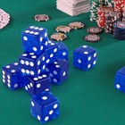 12 Pieces 19mm Casino Dice Set Translucent 6 Sided Game Dices Acrylic Square Cor