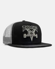 Thrasher Magazine Skate Goat Embroidered Logo Skateboard Trucker Hat Black grey