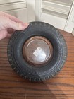 Vintage Goodyear Tire Rubber And Glass Ash Tray Original Embossed Rubber Tire