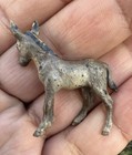 Cute Antique Austrian Vienna Cold Painted Bronze Figure Of Young Donkey Foal