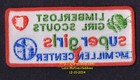 Lmh Patch Badge  Girl Scouts  Limberlost Super Girls Mcmillen Center Indiana Gsa