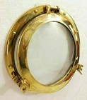15 brass Antique Glass Porthole Shiny Finish Boat Window Nautical Ship Decorgift