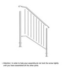 2pcs Handrails For Outdoor Steps Matte Wrought Iron Stair Railing For 3-4 Step