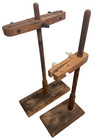 Vintage Wooden Laboratory Retort Clamp Stand Base Burette Test Tube Stand X 2