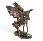 Bronze Fairy Figurine Statue With Iridescent Wings  Veronese Statue Collectable 