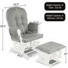 Baby Nursery Relax Rocker Rocking Chair Glider   Ottoman Set W  Cushion Light