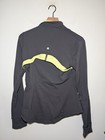 Lululemon Define Jacket Size 10 Grey Neon Yellow Full Zip Vent Back Yoga Running