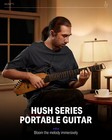Donner Hush    I Acoustic Electric Guitar Compact Pratice Perform Travel Mahogany