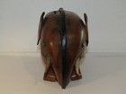 Vintage 1950 s Kounoike Leather Elephant Coin Bank - Japan