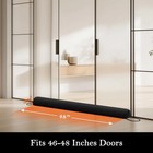 Door Draft Stopper With Removable Washable Cover  48   Black