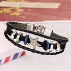Braided Leather Bracelet Stainless Chain Men s Women s Jewelry Bangle Multilayer