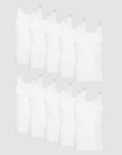 Hanes Tank Undershirt 10-pack Comfortsoft Value Tag Itch Free Ribbed White S-3xl