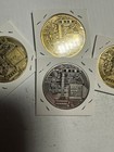 Novelty Commemorative 7 Coin Collection Lot     Bitcoin  Hello Kitty  Marvel