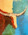 Original Expressive Animal Painting 11x14 Signed Acrylic Canvas Home Decor A171