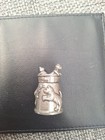 Past Times Vintage Pewter Thimble Playing Cats Kittens