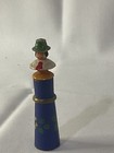 Antique Maryann Doll Needle Container Holder Sewing German Putz Wood Novelty