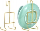 Qwork 6 Pack Gold Tea Cup And Saucer Display Stand Holder Rack For China 