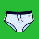 Speedo Men White Retro Old School Swim Brief Swimwear Size 30 32 34 36