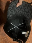 Michael Kors Black Women s Hat Adjustable Signatures Logo All Over 100  Cotton