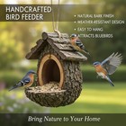 Treehouse Hanging Bird Feeder - Resin Outdoor Garden Patio Wild Bird House