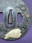 Tsubasa Iron Boar   Flower Carving Sword Edo Period Wooden Box Collectible
