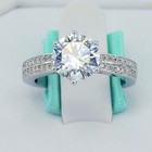 2ct Round Cut Lab-created Diamond Women s Engagement Ring 14k White Gold Finish