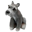 Schnauzer Sculpture Statue Dog Cement Vintage Yard Home  Concrete 12 In Decor