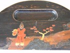 Asian Antique Wooden Carved Painted Table-scooper