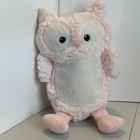 Animal Alley Pink White Fluffy Soft 12  Owl Plush From Babies R Us Excellent