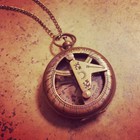 Vintage Style Sundial Compass Necklace Nautical Antique Brass Compass