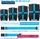 Bilione 2 Pack Luggage Straps For Suitcases With Password Lock   Metal Airplane 