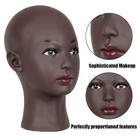 Hairway Female Bald Mannequin Head Black 21 5 Inch For Wigs Making Display With