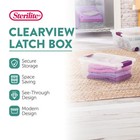 Sterilite 15 Qt  Plastic Stackable Storage Container With Lid  Clear  12 Pack 