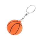 Orange Black Basketball Shape Sport Ball Link Key Chain Ring Keychain