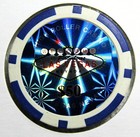 Authentic High Roller Casino Fabulous Las Vegas Nevada Blue  50 Poker Chip