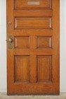 Antique 7 Panel Dark Chestnut Entry Door 83 375 X 35 625 In 