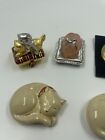 Vintage Estee Lauder Collectible Cat Lover Solid Perfume Compact Lot Of 5 Travel