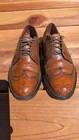 Vtg Florsheim Imperial 92604 Wingtip Shoes 5-nail V-cleat Longwing 6eee Brown